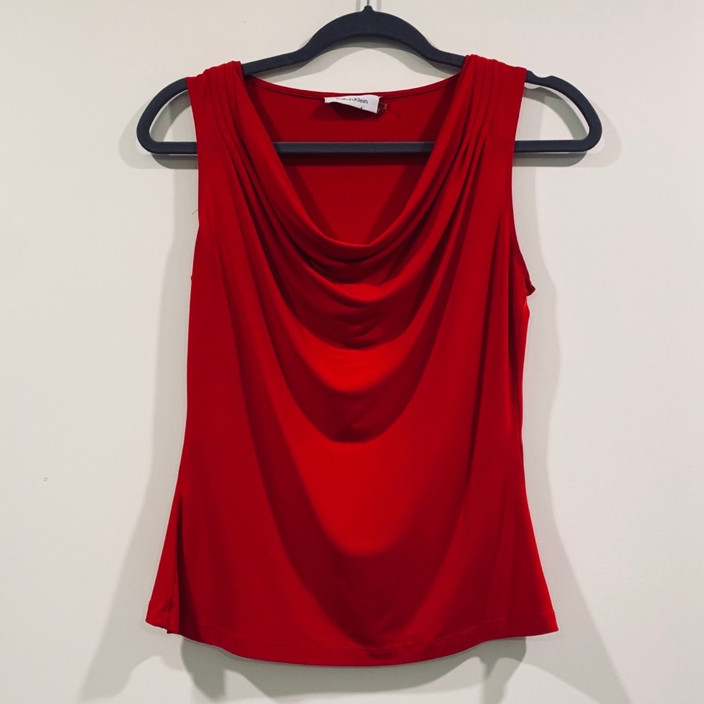 Calvin Klein red sleeveless top